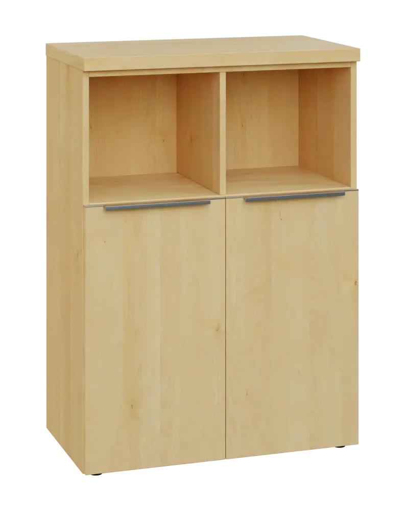 SIN 3 - 8DN2 kancelářská skříň, 2-dveřová/nika, 1120x800x400, javor horský